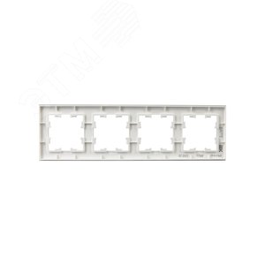 BRITE Рамка 4 поста РУ-4-2-БрБ стекло белый - фото 3