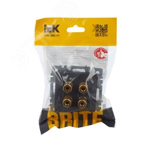 BRITE Аудиорозетка 4 поста РА10-БрГ графит - фото 6