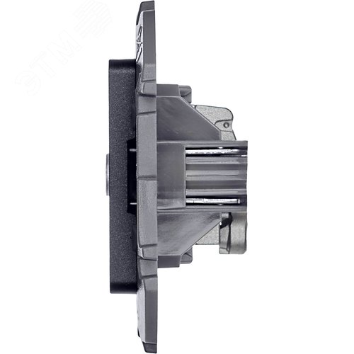 Розетка TV проходная антрацит INSPIRIA - фото 3