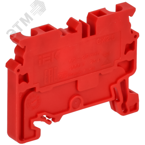 ARMAFIX Клемма пружинная CX2.5 проходн. красная IEK - фото 3