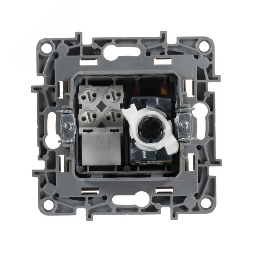 Розетка двойная RJ11+RJ45 кат.5E UTP слоновая кость ETIKA - фото 4