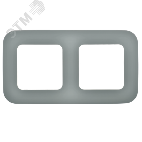 FLITE ARTISTIC Рамка 2-местная РУ-2-А-ФлС серый IEK - фото 3