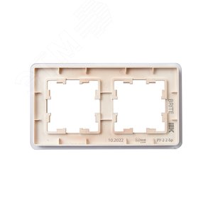 BRITE Рамка 2 поста РУ-2-2-Бр стекло дымчатый RE IEK - фото 3
