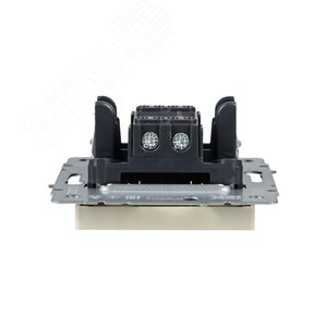 BRITE Выключатель одноклавишный проходной 10А ВС10-1-6-БрКр бежевый - фото 4