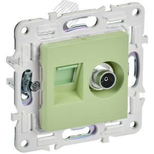 Изображение товара SKANDY Розетка двойная TV+RJ45 кат.5E SK-A14G мятный IEK (шт)