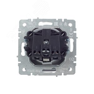 BRITE Розетка с заземлением с защитными шторками и крышкой 16А IP44 РСбш10-3-44-БрЧ черный - фото 7