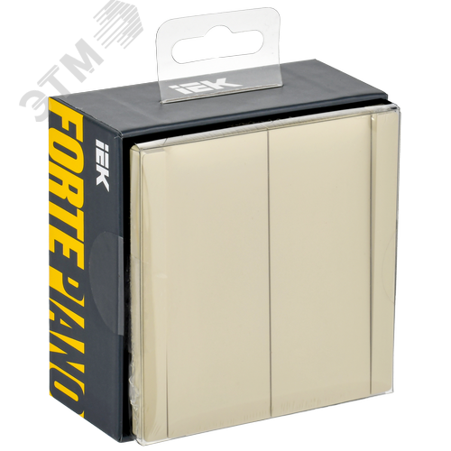 FORTE&PIANO Выключатель 2-клавишный перекрестный 10А FP409 ваниль IEK - фото 2