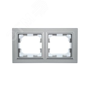 BRITE Рамка 2 поста IP44 РУ-2-БрА-44 алюминий - фото 2
