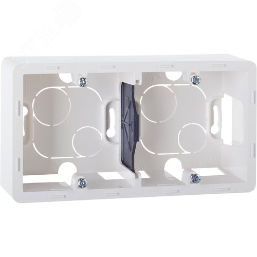 Коробка для накладного монтажа 2-местная белый INSPIRIA - фото 1