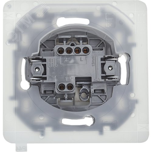 Выключатель 1-клавишный проходной 10АХ IP44 безвинтовое крепление слоновая кость INSPIRIA - фото 2