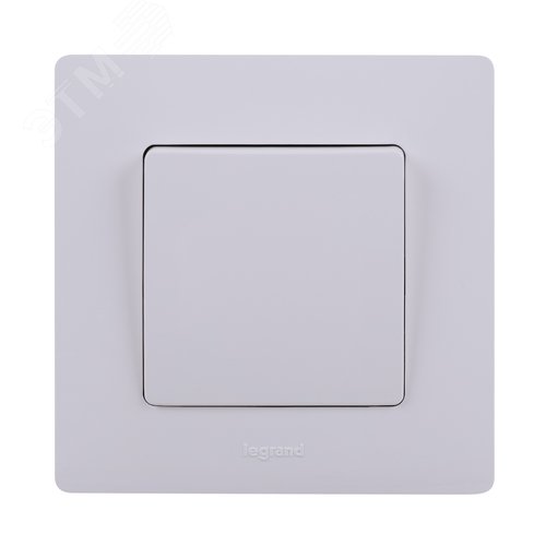 Выключатель 1-клавишный 10АХ перекрестный белый ETIKA - фото 2