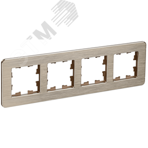 Изображение товара BRITE Рамка 4 поста РУ-4-1-Бр металл шампань RE AL IEK (шт)