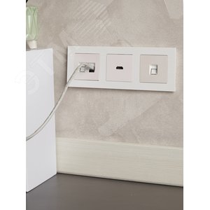 BRITE Рамка 3 поста РУ-3-Бр белый рифленый IEK - фото 5