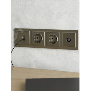 BRITE Рамка 4 поста РУ-4-БрШ шампань - фото 6