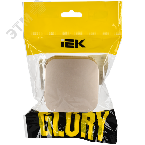 GLORY Выключатель 1-клавишный для открытой установки 10А ВС20-1-0-ХШм шампань матовый IEK - фото 2