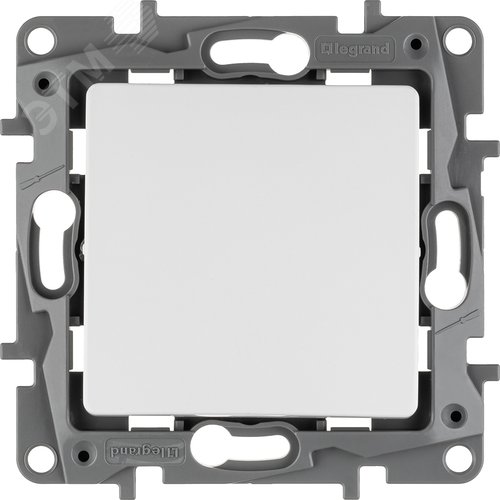 Выключатель 1-клавишный проходной 10А безвинтовое крепление белый ETIKA - фото 5