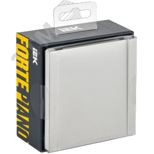 FORTE&PIANO Розетка 1-местная с заземлением с защитными шторками и крышкой безвинтовое крепление 16А IP44 FP219 белый IEK - фото 2