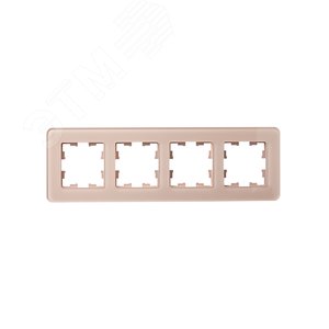 BRITE Рамка 4 поста РУ-4-2-Бр стекло дым. RE IEK - фото 2