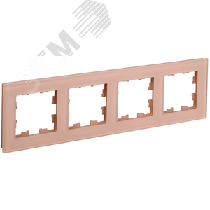 Изображение товара BRITE Рамка 4 поста РУ-4-2-БрП стекло персиковый матовый IEK (шт)