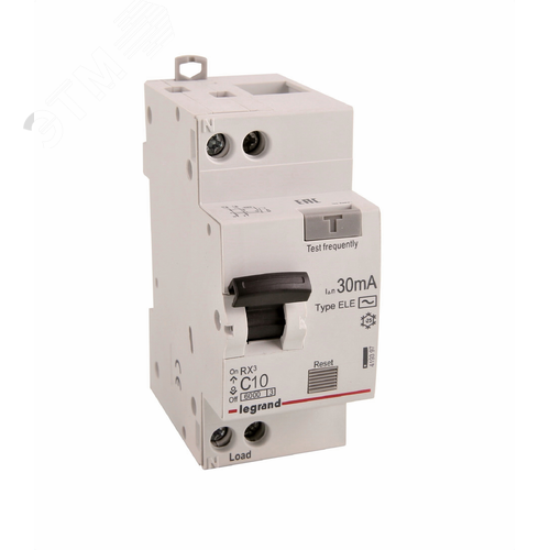 Изображение товара Выключатель автоматический дифференциального тока АВДТ RX3 6000 - 6 кА - тип характеристики С - 1П+Н - 230 В~ - 10 А - тип АС - 30 ма - 2 модуля (шт)