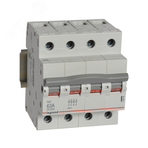 Выключатель-разъединитель 63А 4П RX3 - фото 1