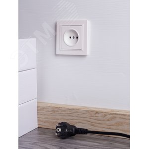 BRITE Розетка 1 пост без заземления без защитных шторок 10А в сборе РСР10-1-0-БрЖ жемчуг IEK - фото 6