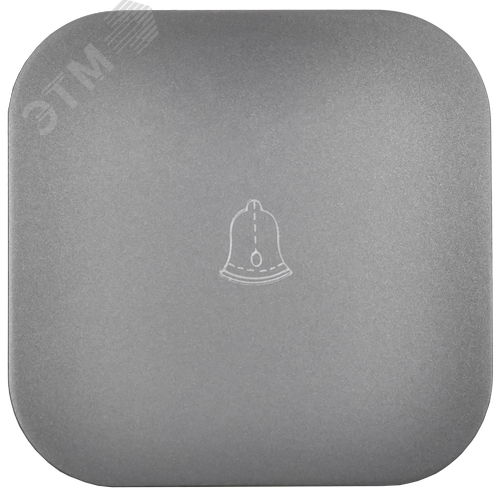 GLORY Выключатель 1-клавишный для открытой установки самовозвратный 10А ВСс20-1-0-ХСм сталь матовый IEK - фото 2