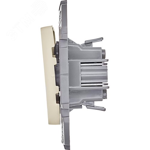 Выключатель 2-клавишный 10АХ безвинтовое крепление слоновая кость INSPIRIA - фото 3