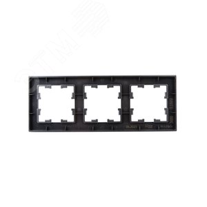 BRITE Рамка 3 поста РУ-3-2-БрСе стекло серый - фото 3