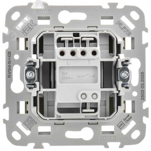 FLITE Выключатель 1-клавишный 10А ВС11-1-0-ФлО оливковый IEK - фото 3