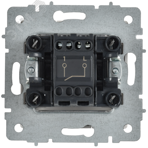 BRITE Выключатель 1-клавишный 10А ВС10-1-0-БрАБ арктический белый IEK - фото 4