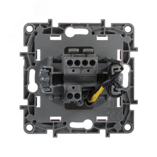 Выключатель 1-клавишный с подсветкой/индикацией 10А безвинтовое крепление слоновая кость ETIKA - фото 4