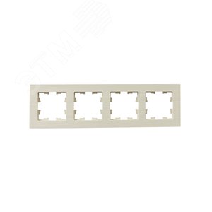 BRITE Рамка 4 поста РУ-4-Бр бежевый рифленый IEK - фото 2