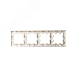 BRITE Рамка 4 поста РУ-4-2-БрП стекло персиковый матовый IEK - фото 3