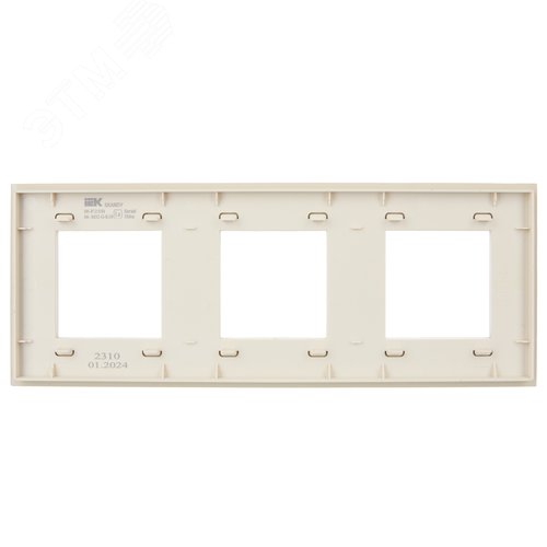 SKANDY Рамка 3-местная SK-F23B стекло беж. IEK - фото 2