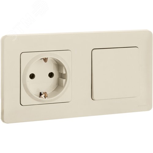 Выключатель 1-клавишный 10АХ безвинтовое крепление слоновая кость INSPIRIA - фото 4