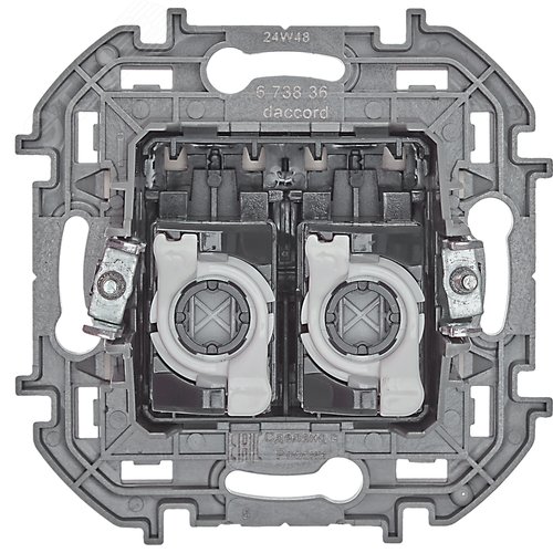 Розетка компьютерная двойная RJ45 категория 5Е UTP слоновая кость INSPIRIA - фото 3