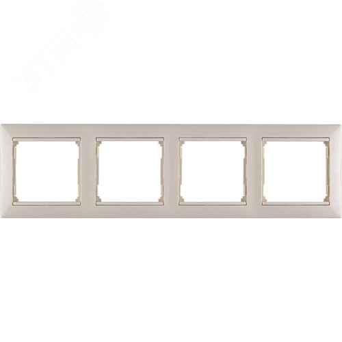 Рамка 4-местная слоновая кость VALENA - фото 3