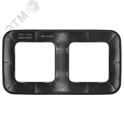 FLITE ARTISTIC Рамка 2-местная РУ-2-А-ФлЧ черный IEK - фото 3
