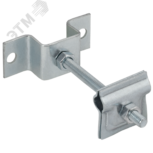 Изображение товара Держатель-зажим соединительный проводника круглого 6-10 мм опорный L 100 мм оцинкованная сталь HDZ (шт)