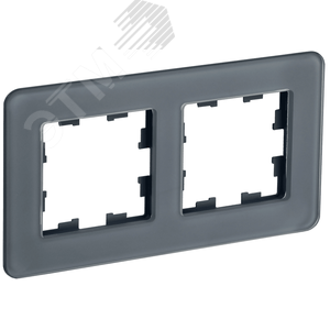 Изображение товара BRITE Рамка 2 поста РУ-2-2-Бр стекло графит RE IEK (шт)