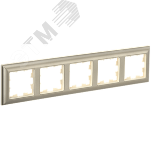 BRITE Рамка 5 постов РУ-5-Бр бежевый/шампань IEK - фото 1