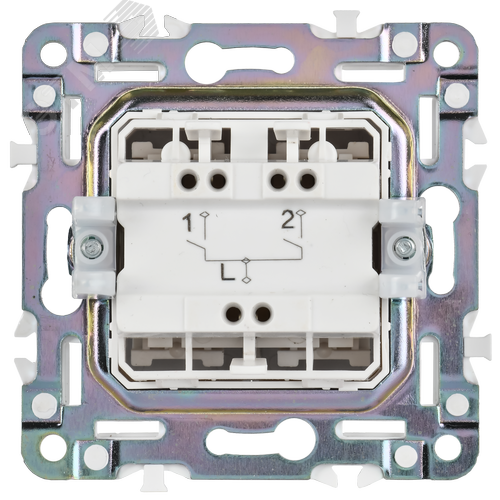 SKANDY Выключатель 2-клавишный 10А SK-V04Gr серый IEK - фото 2