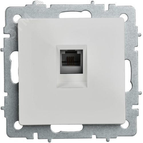 BRITE Розетка телефонная RJ11 РТ10-БрБ белый IEK - фото 4