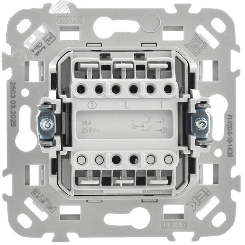 FLITE Выключатель 2-клавишный 10А ВС12-1-0-ФлЖ жемчуг IEK - фото 4