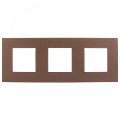 SKANDY Рамка 3-местная SK-F33Br металл шоколад IEK - фото 3