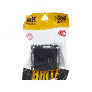 BRITE Розетка двойная TV+RJ45 кат.5E РТВ/РК12-БрГ графит - фото 7