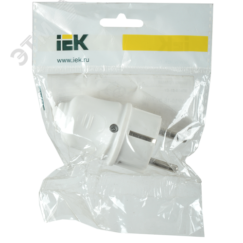 Евровилка прямая белая 16 А - фото 2