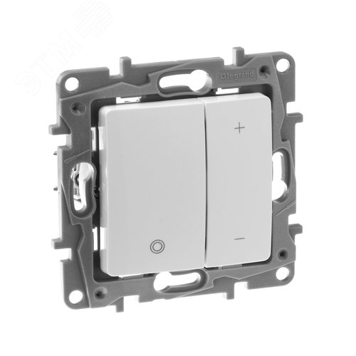 Светорегулятор нажимной универсальный LED 400Вт без нейтрали белый ETIKA - фото 1