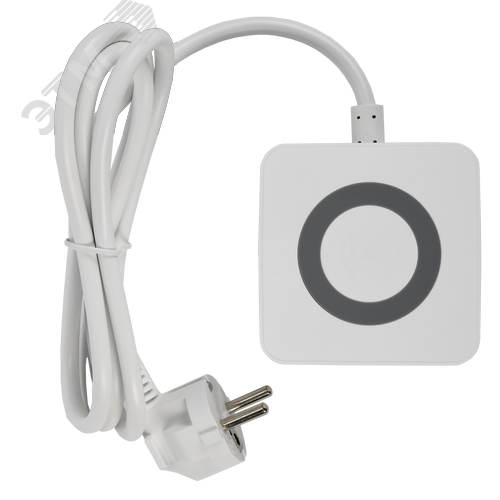 DOMINIC Удлинитель с беспроводной зарядкой 10Вт У02К 2 места 2P+PE 1,3м 3х1,0мм2 16А/250В USB A+C белый IEK - фото 3